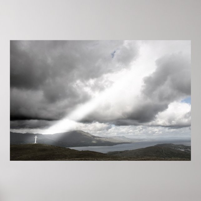 Póster huella de lienzo cruzado de isla (Frente)