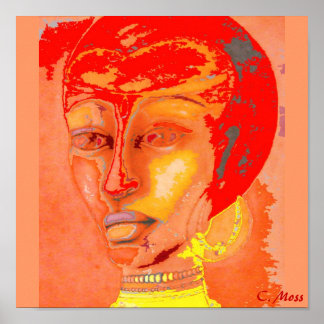 Póster Huella de lienzo "Ethnic Funk"