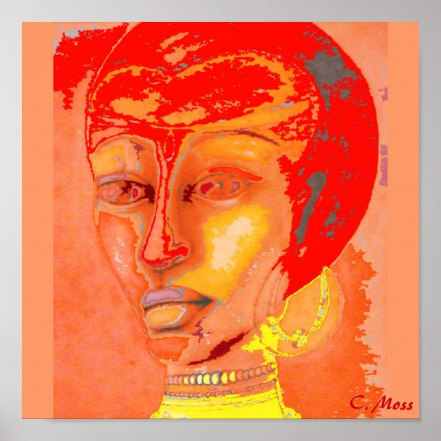 Póster Huella de lienzo "Ethnic Funk" (Frente)