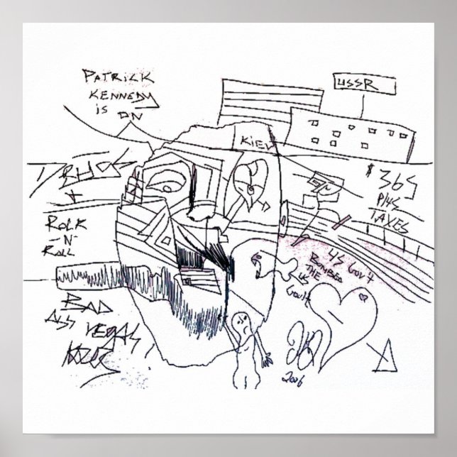 Póster huella de patrick kennedy (Frente)