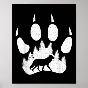 Póster Huella de protección ambiental Proteger el clima