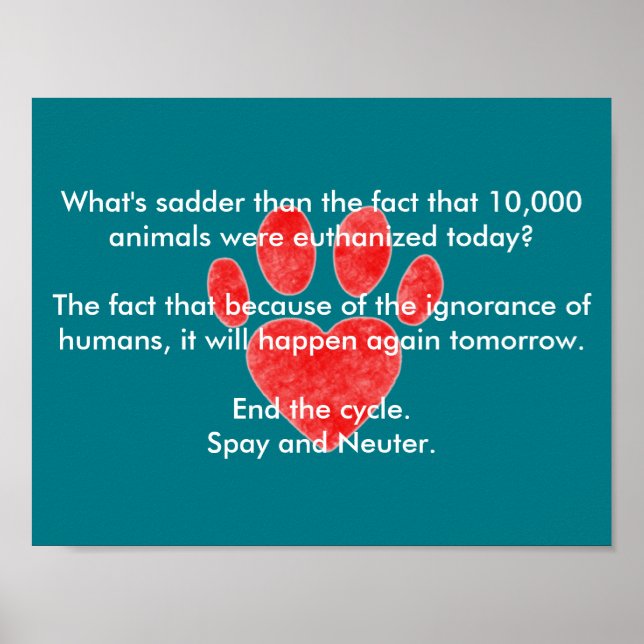 Póster Huella de ruta Spay y Neuter (Frente)
