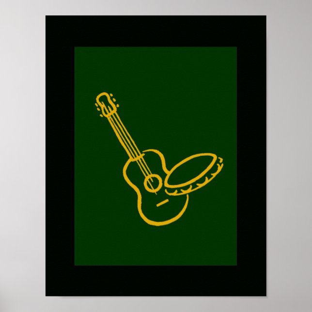 Póster huella de samba para paredes (Frente)