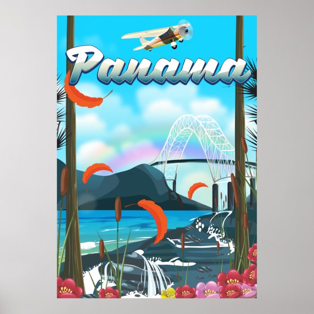 Póster Huella de vacaciones del Río Panamá (Frente)