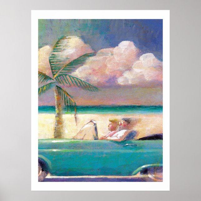 Póster Huella de viaje por Florida (Frente)