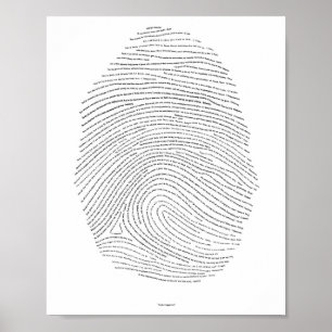 Póster Huella digital de Dios - Letterpress