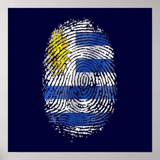 Póster Huella digital uruguaya de ADN (Frente)