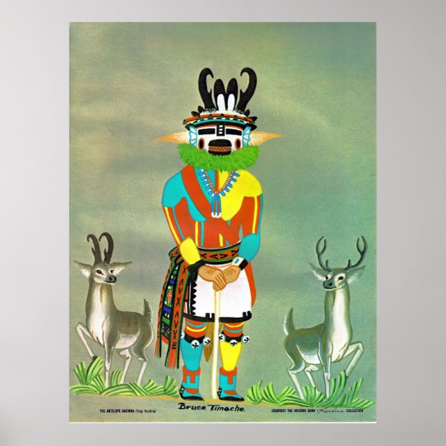 Póster Huella kachina "Antelope" (Frente)