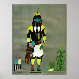 Póster Huella kachina de "pelo largo"