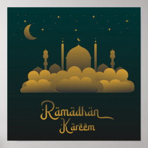 Póster huella poster de ramadhan kareem