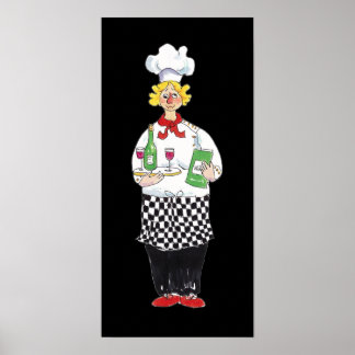 Póster Huella/ poster del Chef de Wine Tasting