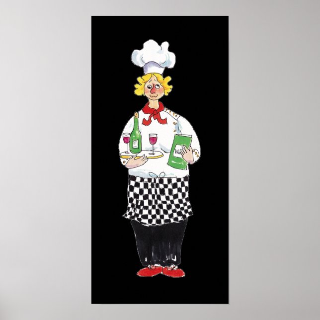 Póster Huella/ poster del Chef de Wine Tasting (Frente)
