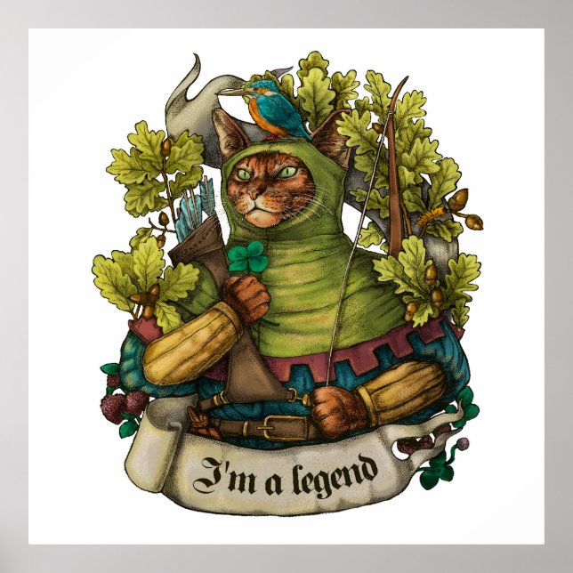 Póster Huella vintage de Cat Knight (Frente)