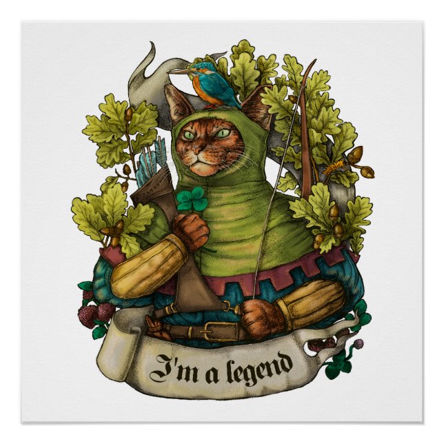 Póster Huella vintage de Cat Knight (Anverso)