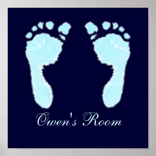 Póster Huellas de bebé (niño) (Frente)