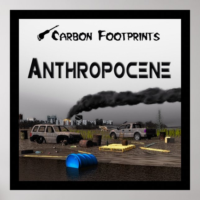 Póster Huellas de carbono - Antropoceno (Frente)