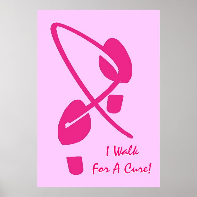 Póster Huellas De Cinta Rosa Camino Por Una Cura I (Frente)
