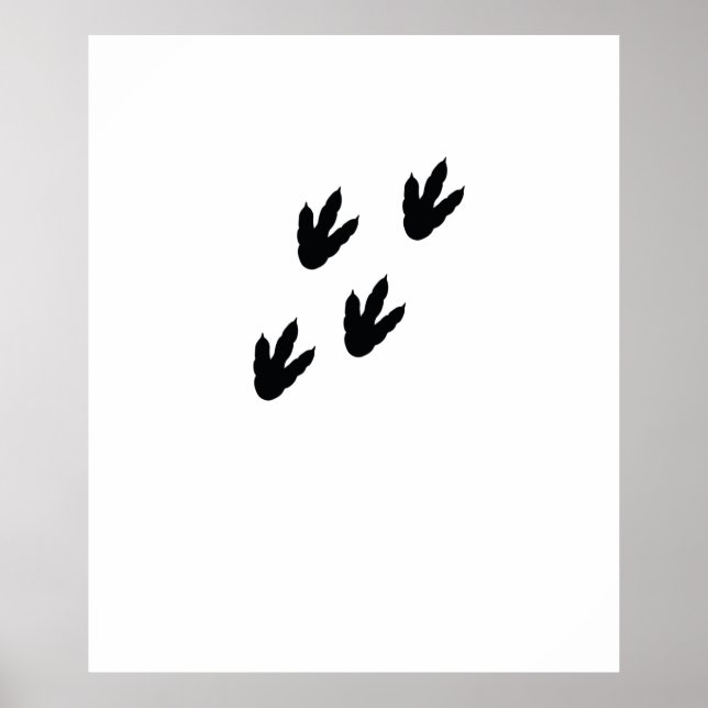 Póster huellas de dinosaurios (Frente)