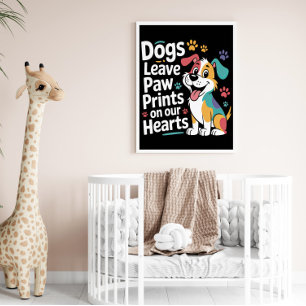 Póster Huellas de Perro Legado Canino Conmovedor