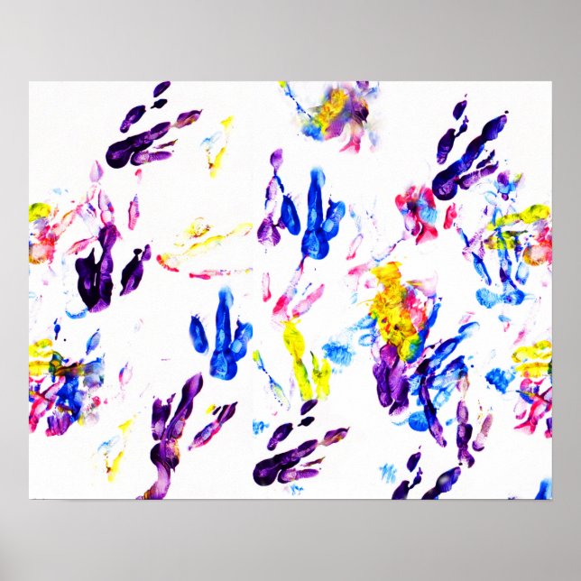 Póster huellas de pingüino (Frente)