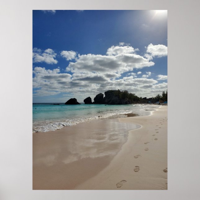 Póster Huellas de playa (Frente)