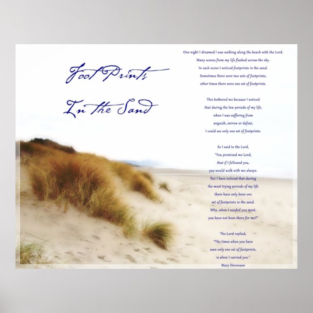 Póster huellas en la arena (Frente)