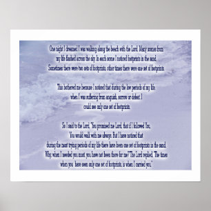 Póster Huellas en la arena