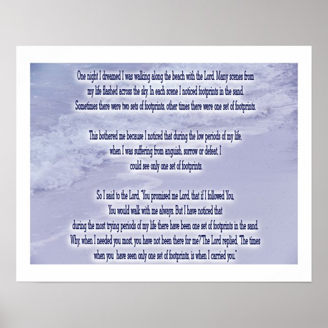 Póster Huellas en la arena (Frente)