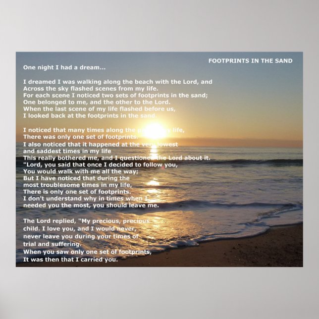 Póster Huellas En La Arena (Frente)