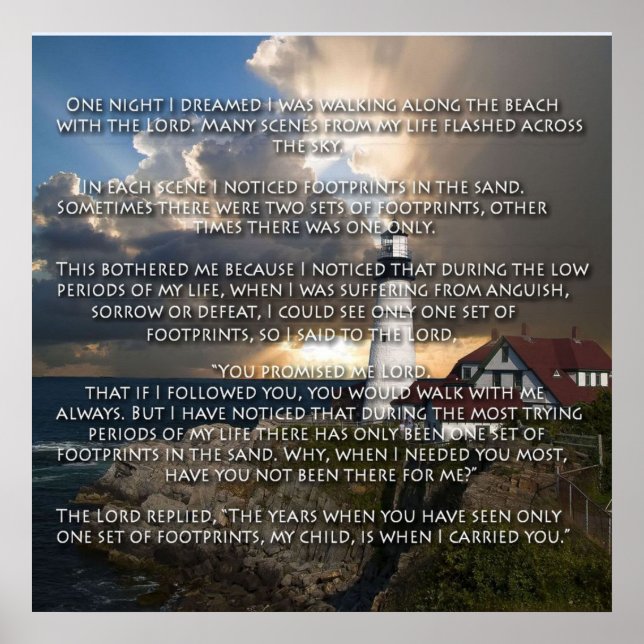 Póster Huellas en la arena (Frente)