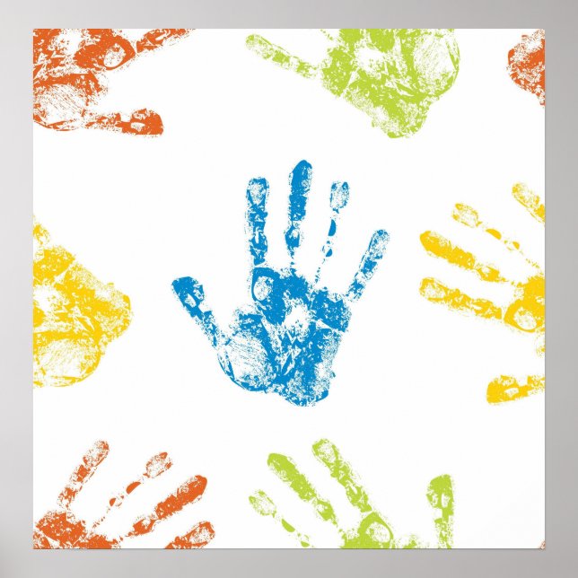 Póster Huellas para niños (Frente)