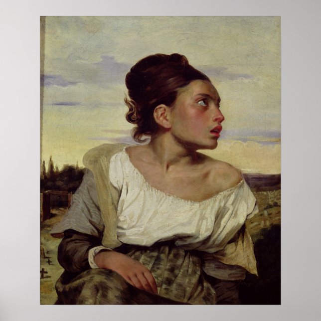 Póster Huérfano joven en el cementerio, 1824 (Frente)