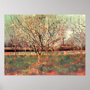 Póster Huerto en flor, ciruelos por Vincent van Gogh