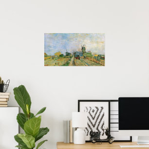 Póster Huerto en Montmartre por Vincent van Gogh