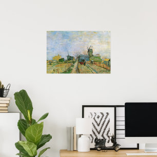 Póster Huerto en Montmartre por Vincent van Gogh