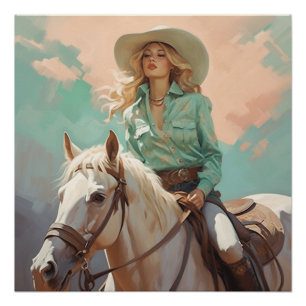 Póster Hues de armonía: arte en el muro de las vacas