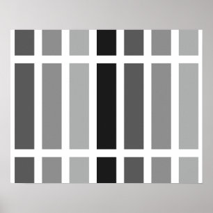 Póster Hues de gris plateado