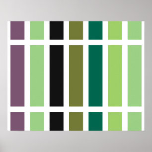 Póster Hues negros morados verdes