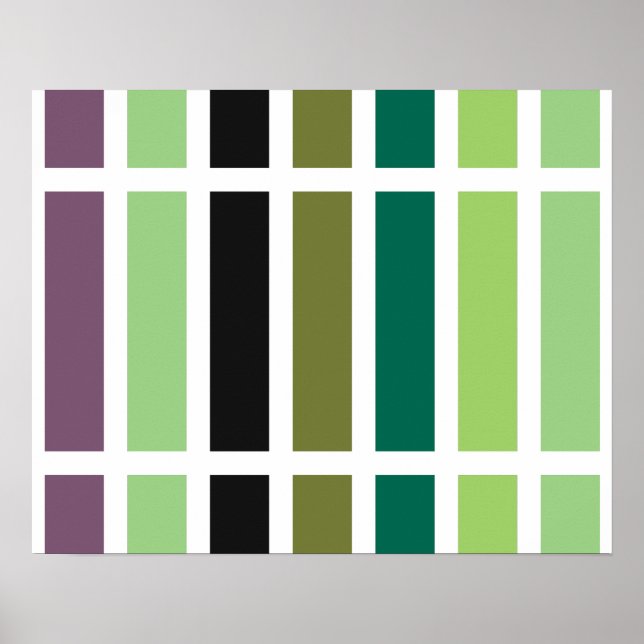 Póster Hues negros morados verdes (Frente)