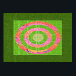 Póster HUEs of Green and  Chakra Oval Stainedglass Pink<br><div class="desc">HUES of Green Paper Type: Value Poster Paper (Matte) Your walls are a reflection of you. Give them personality with your favorite quotes, art or designs on posters printed by Zazzle! Choose from up to 5 unique paper types and several sizes to create art that’s a perfect representation of you....</div>