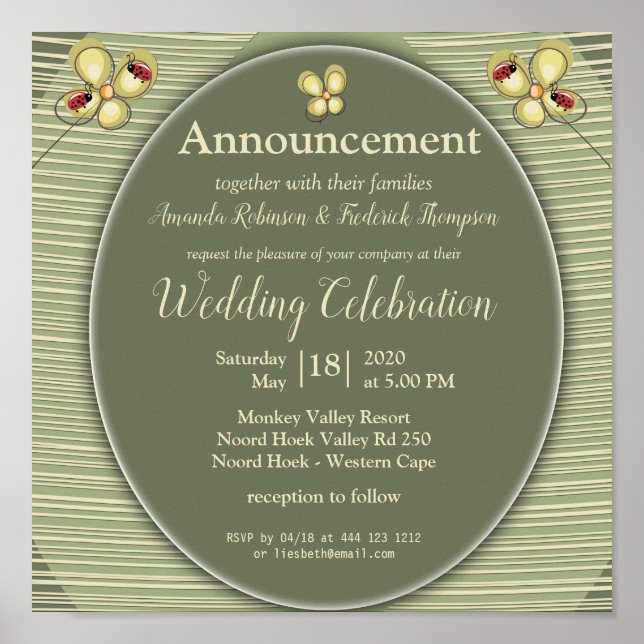 Póster Hues y rayas verdes de la naturaleza - Amigos de l (Frente)