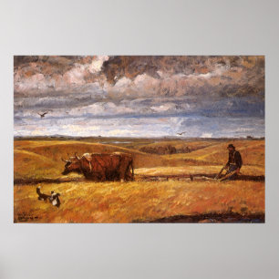 Póster Huesos de Búfalo Arados por Harvey Thomas Dunn