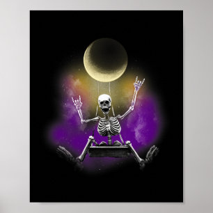 Póster Huesos de Halloween de Moonlit Rockstar que balanc