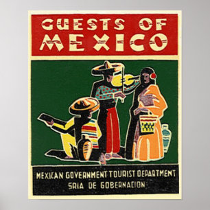 Póster huéspedes de méxico