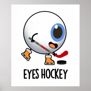 Póster Huéspedes divertidos en hockey sobre hielo Pun dep
