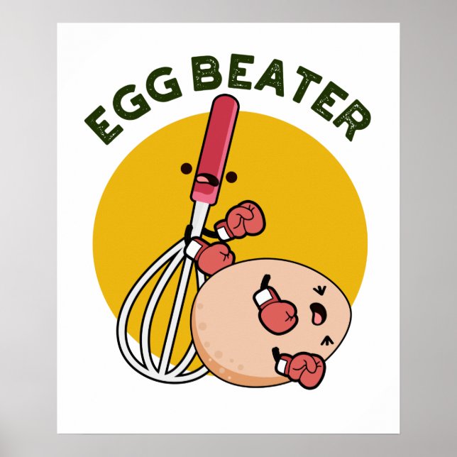 Póster Huevo Beater Gracioso Pun de Box (Frente)
