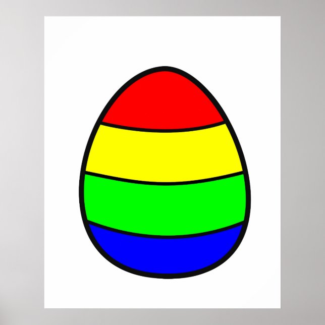 Póster Huevo colorido (Frente)