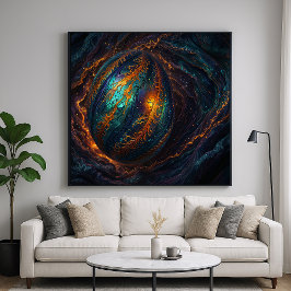 Póster Huevo Cósmico - Diseño Místico Abstracto