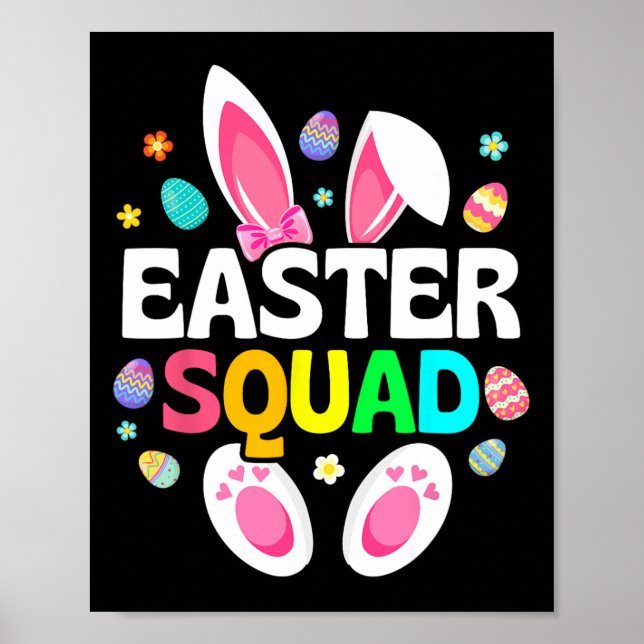 Póster Huevo de conejito del Día de Pascua (Frente)