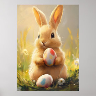 Póster Huevo de conejo de Pascua